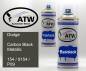Preview: Dodge, Carbon Black Metallic, 154 / 9154 / P09: 400ml Sprühdose + 400ml Klarlack - Set, von ATW Autoteile West.